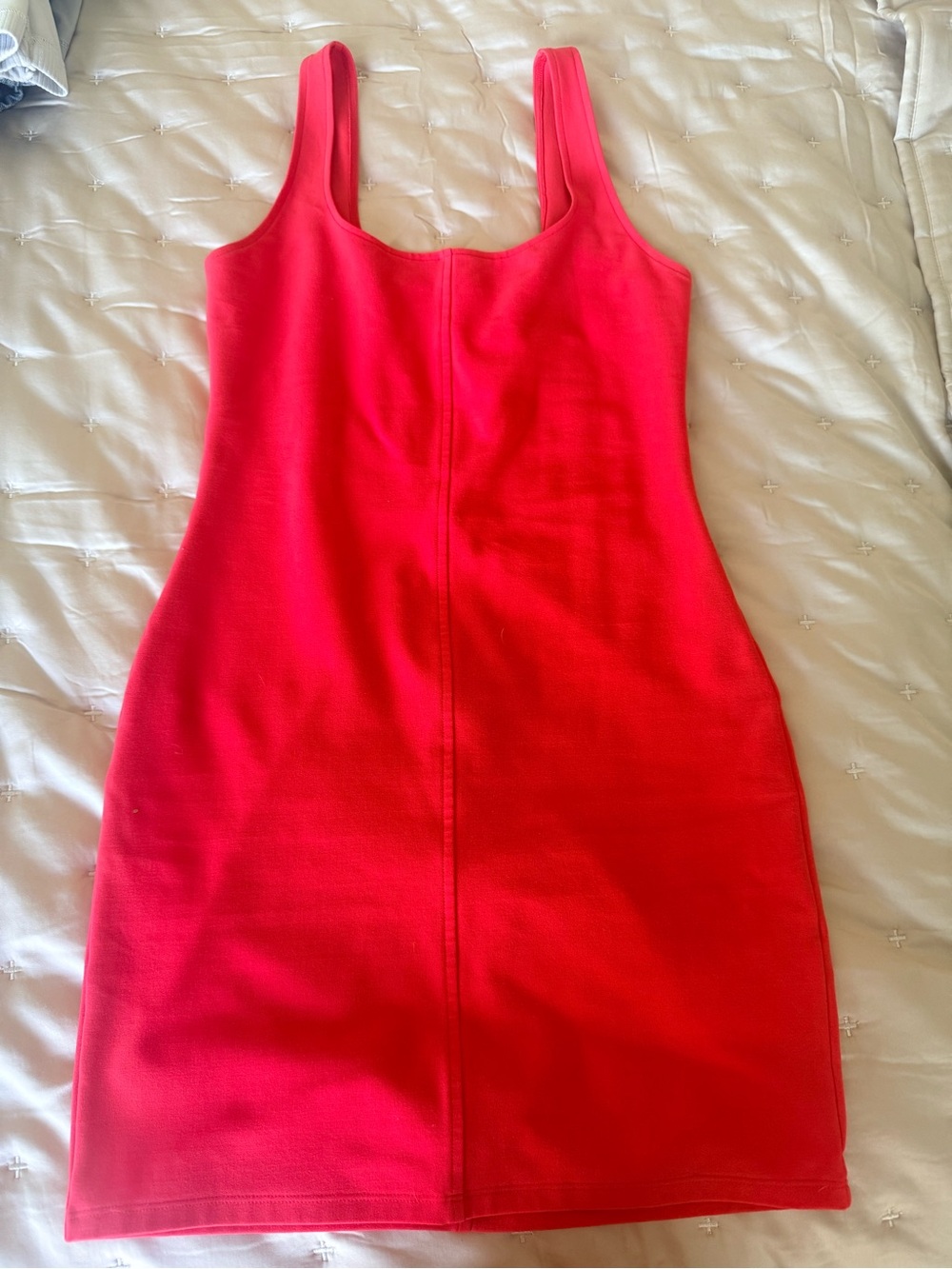 ALO Yoga Bright Red Scoop-Neck Mini Dress